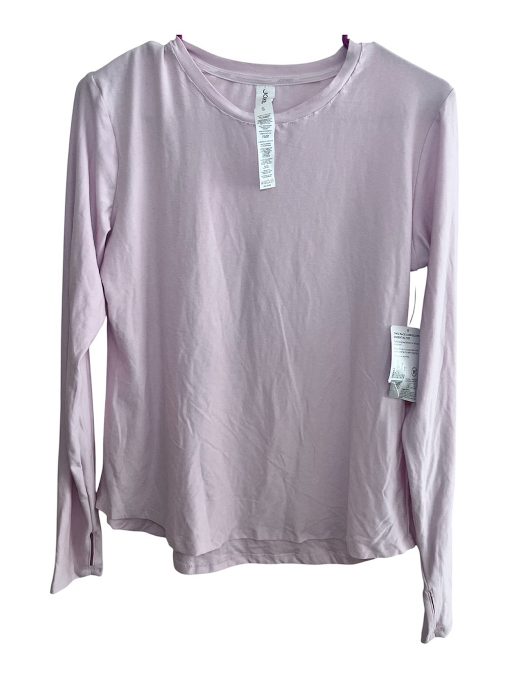 Jockey Light Pink Long-Sleeve Crewneck Top